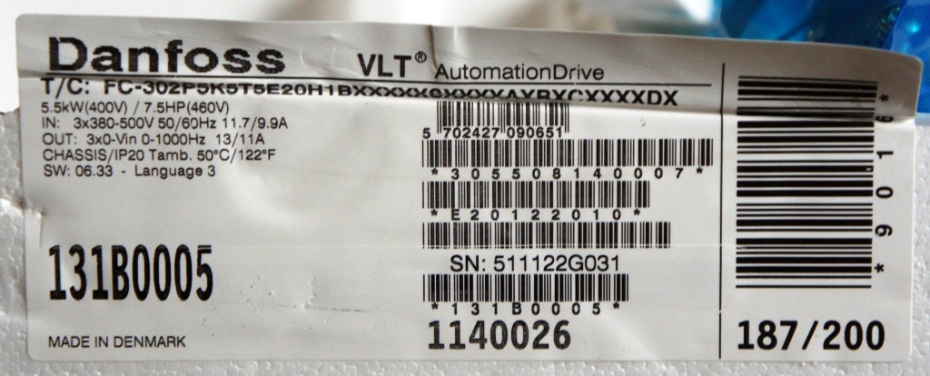 Danfoss VLT 7.5 кВт (Код: Danfoss VLT 7.5 кВт) Danfoss VLT 7.5 кВт (Код: Danfoss VLT 7.5 кВт)
